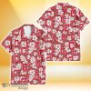 Cleveland Indians White Hibiscus Indian Red Background 3D Hawaiian Shirt Gift For Fans