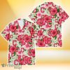 Cleveland Indians White Porcelain Flower Pink Hibiscus White Background 3D Hawaiian Shirt Gift For Fans