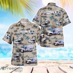 College Station Fire Department 3D Summer Aloha Hawaiian Shirt