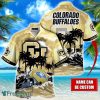 Colorado Buffaloes NCAA Hawaiian Shirt Coconut Tree Waves Beach Hawaii Shirt Custom Name For Fans