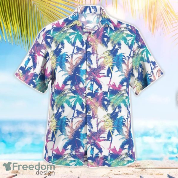 Colourful Exotic Pattern With Palm Hawaiian Shirt Beach Summer Shirt