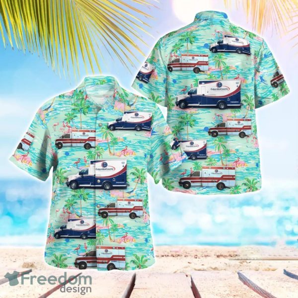 Columbia County Ambulance Service Beach Hawaiian Shirt Gift For Summer Holiday