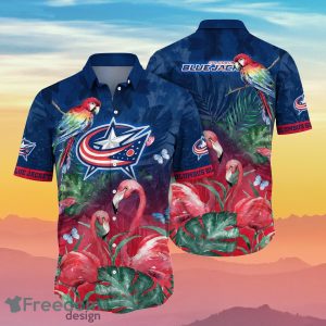 Columbus Blue Jackets NHL Flower Hawaiian Shirt Ideal Gift For Fans