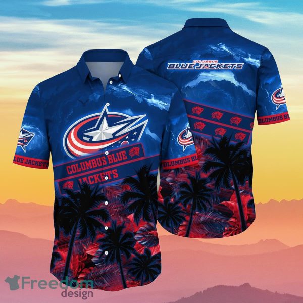 Columbus Blue Jackets NHL Flower Hawaiian Shirt Ideal Gift For Real Fans