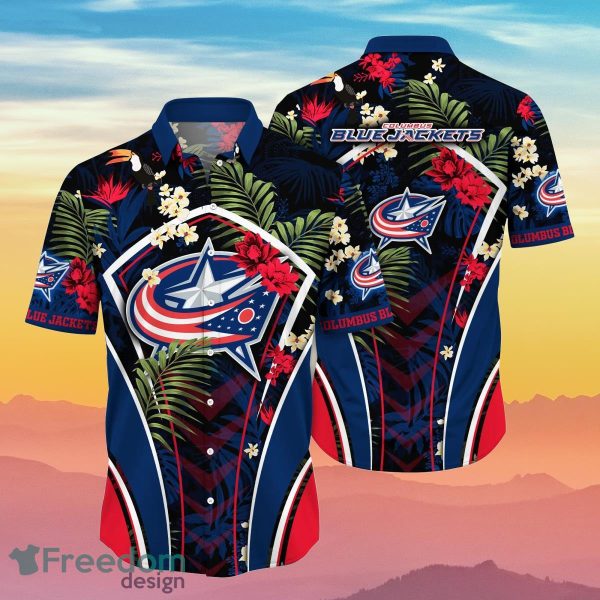 Columbus Blue Jackets NHL Flower Hawaiian Shirt Impressive Gift For Fans