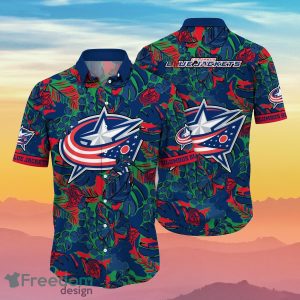 Columbus Blue Jackets NHL Flower Hawaiian Shirt Impressive Gift For Real Fans