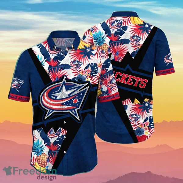 Columbus Blue Jackets NHL Flower Hawaiian Shirt Special Gift For Men And Women Fans