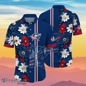 Columbus Blue Jackets NHL Flower Hawaiian Shirt Summer Football Best Gift For Fans