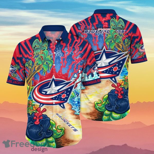 Columbus Blue Jackets NHL Flower Hawaiian Shirt Summer Football Best Idea For Real Fans