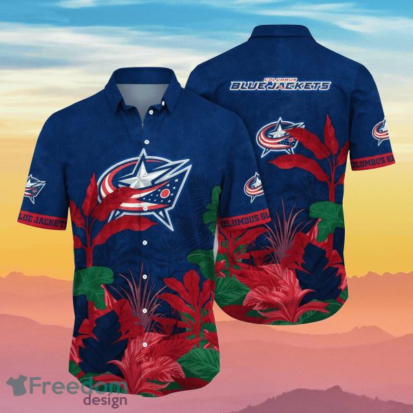 Columbus Blue Jackets NHL Flower Hawaiian Shirt Unique Gift For Fans