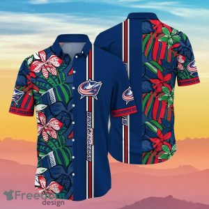 Columbus Blue Jackets NHL Flower Hawaiian Shirt Unique Gift For Real Fans