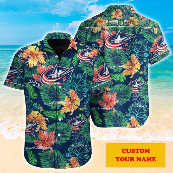 Columbus Blue Jackets NHL Personalized Hawaiian Shirt Great Gift For Fans