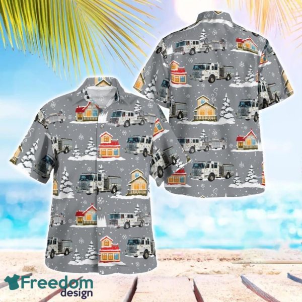 Connecticut New Haven Fire Department Christmas Beach Hawaiian Shirt