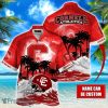 Cornell Big Red NCAA Hawaiian Shirt Coconut Tree Waves Beach Hawaii Shirt Custom Name For Fans