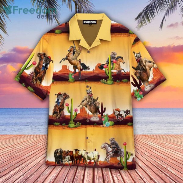 Cowboy Cat Hawaiian Shirt For Men & Women