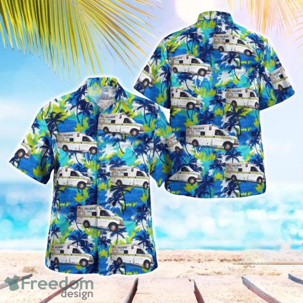 Cullman EMS 3D Summer Aloha Hawaiian Shirt