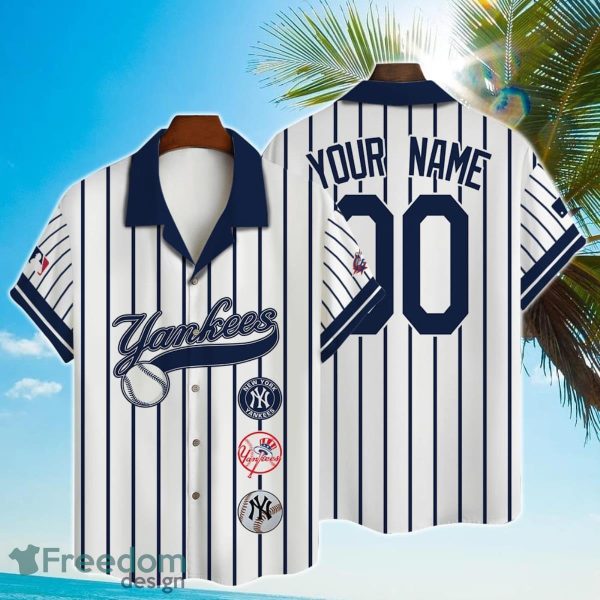 Custom Name And Number New York Yankees Baseball Cool Hawaiian Shirt