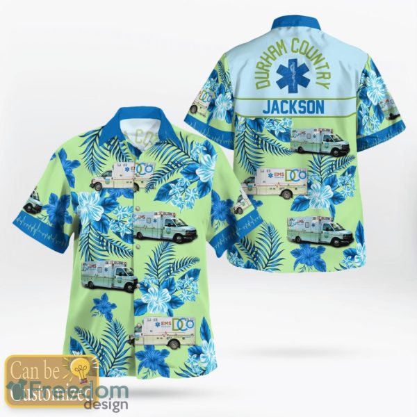 Custom Name Durham County Emergency Medical Services Beach Hawaiian Shirt Gift For Summer Holiday