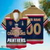 Custom Name & Number Florida Panthers First Time Hawaiian Shirt