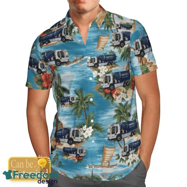 Custom Name UK Waste Collector Truck Hawaiian Shirt Beach Summer Shirt