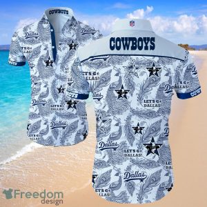 Dallas Cowboys Football White Shirt Hawaiian Summer Beach Shirt Full Print