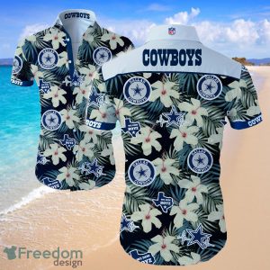 Dallas Cowboys Logo Flower Hawaiian Summer Beach Shirt Full Print