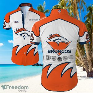 Denver Broncos Big Logo Hawaiian Summer Beach Shirt Full Print