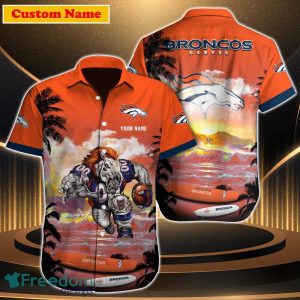 Denver Broncos NFL Custom Name Hawaiian Shirt For Men Women Best Gift For Fans