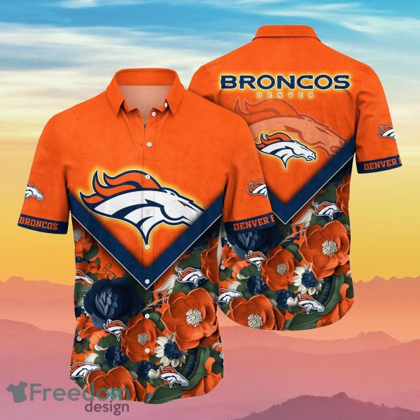 Denver Broncos NFL Flower Hawaiian Shirt Unique Gift For Men And Women Fans