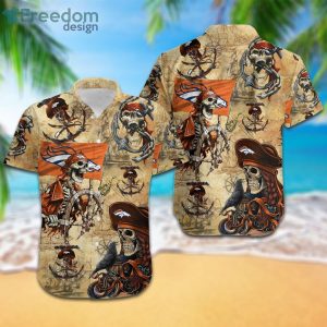 Denver Broncos Pirates Fans Pirates Skull Hawaiian Shirt