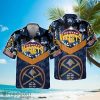 Denver Nuggets Dark Blue Hibiscus Flower Pattern Print Hawaiian Shirt