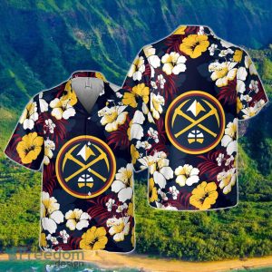 Denver Nuggets Hibiscus And Tree Tropical Pattern Print Hawaiian Shirt