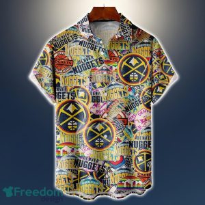 Denver Nuggets Logo All Printed 3D Hawaiian Shirt For Fans NBA Hawaiian Shirt