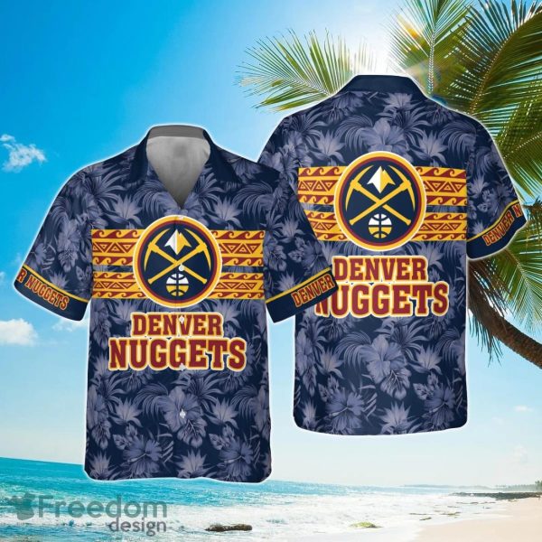 Denver Nuggets National Basketball Association 2023 Hibiscus Pattern Hawaiian Shirt