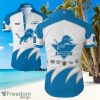 Detroit Lions Big Logo Hawaiian Summer Beach Shirt Full Print