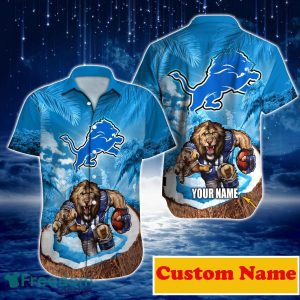 Detroit Lions NF Custom Name Hawaiian Shirt For Men And Women Immpressive Gift For True Fans