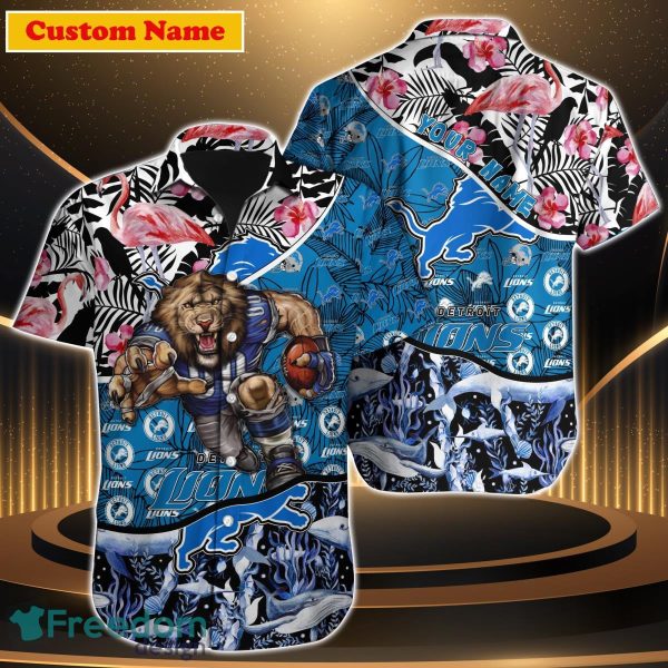 Detroit Lions NFL Custom Name Hawaiian Shirt Best Gift For Men Women