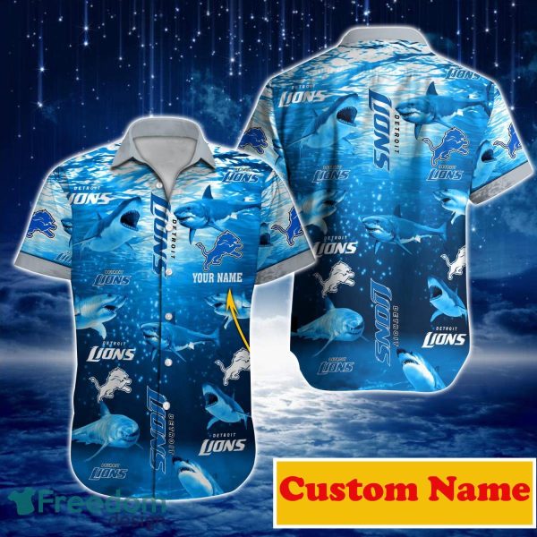 Detroit Lions NFL Custom Name Hawaiian Shirt For Men And Women Best Gift For Fans