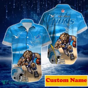 Detroit Lions NFL Custom Name Hawaiian Shirt For Men And Women Best Gift For Real Fans