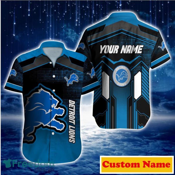 Detroit Lions NFL Custom Name Hawaiian Shirt For Men And Women Special Gift For Fans