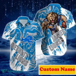 Detroit Lions NFL Custom Name Hawaiian Shirt For Men And Women Special Gift For True Fans