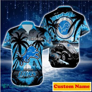 Detroit Lions NFL Custom Name Hawaiian Shirt For Men And Women Style Gift For Fans