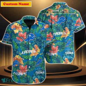 Detroit Lions NFL Custom Name Hawaiian Shirt For Men Women Gift For Fan