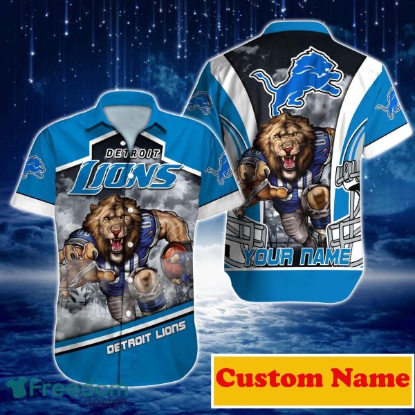 Detroit Lions NFL Custom Name Hawaiian Shirt For Men Women Great Gift For Real Fans