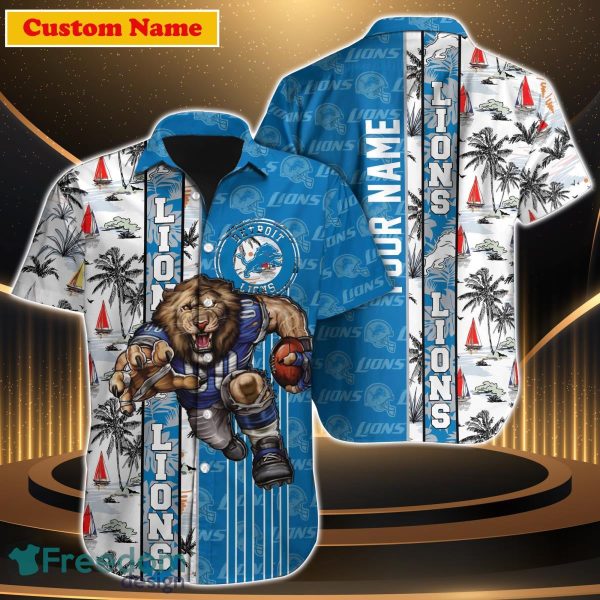 Detroit Lions NFL Custom Name Hawaiian Shirt For Men Women Impressive Gift For Fan