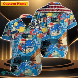 Detroit Lions NFL Custom Name Hawaiian Shirt For Men Women Special Gift For Fan