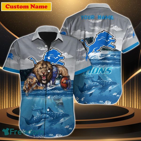 Detroit Lions NFL Custom Name Hawaiian Shirt For Men Women Special Gift For Real Fan