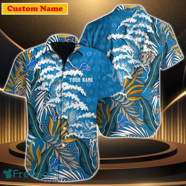 Detroit Lions NFL Custom Name Hawaiian Shirt Impressive Gift For Men Women Fans