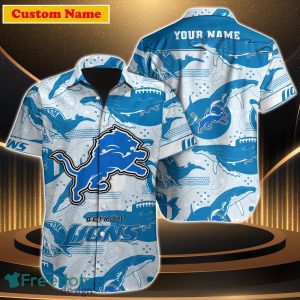 Detroit Lions NFL Custom Name Hawaiian Shirt Special Gift For Men Women Fans