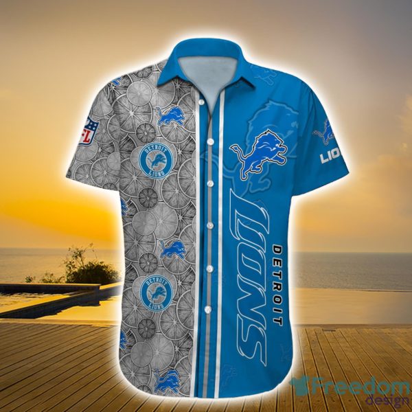 Detroit Lions NFL Custom Name Lemon Sketch Art Pattern Short Sleeve Hawaiian Shirt For Men And Women